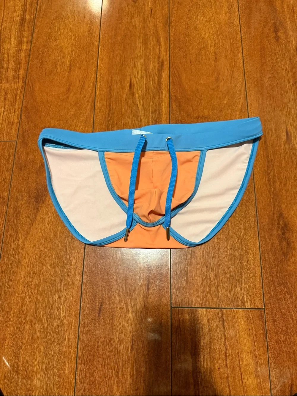 Skull & bones men’s Orange and Blue Swim Briefs